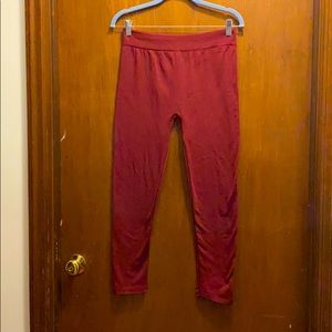 Love Charm Burgundy Leggings